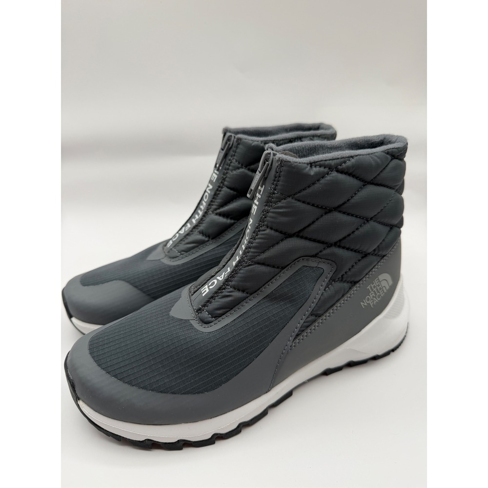 The North Face ThermoBall Eco Zip Boots Women 6 Gray Insulated Winter Ankle